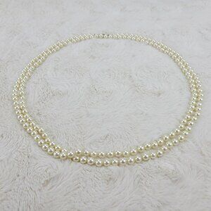 1950's Double String Pearl Bead Necklace